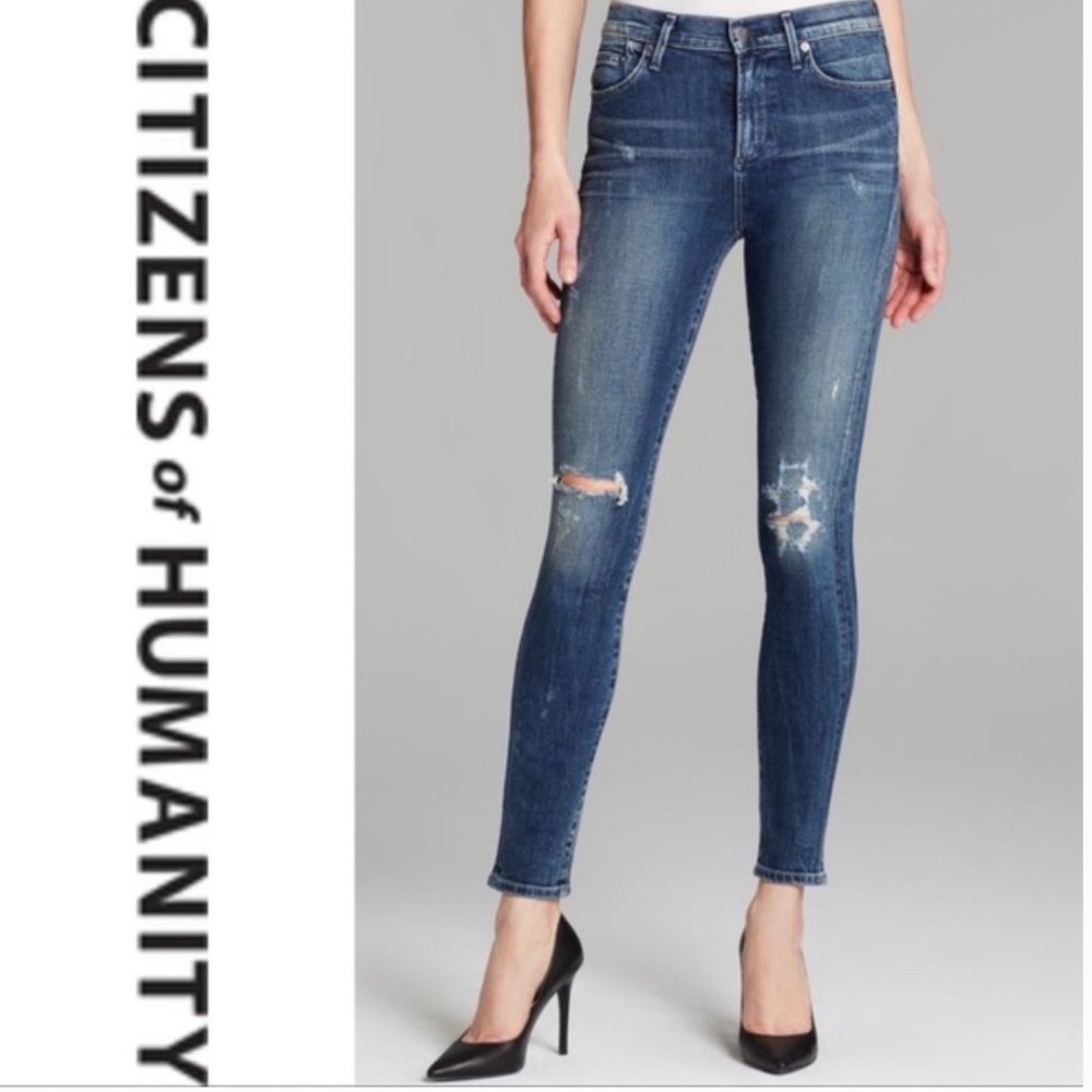 Citizens of Humanity Distressed Skinny Jeans - Sz 29